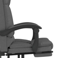 Produktbild för Massagestol med vilfåtölj mörkgrå tyg