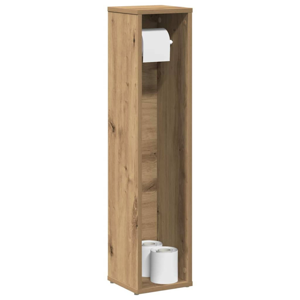 Produktbild för Badrumsskåp med rullhållare hantverksmässig ek 20,5x20x90 cm