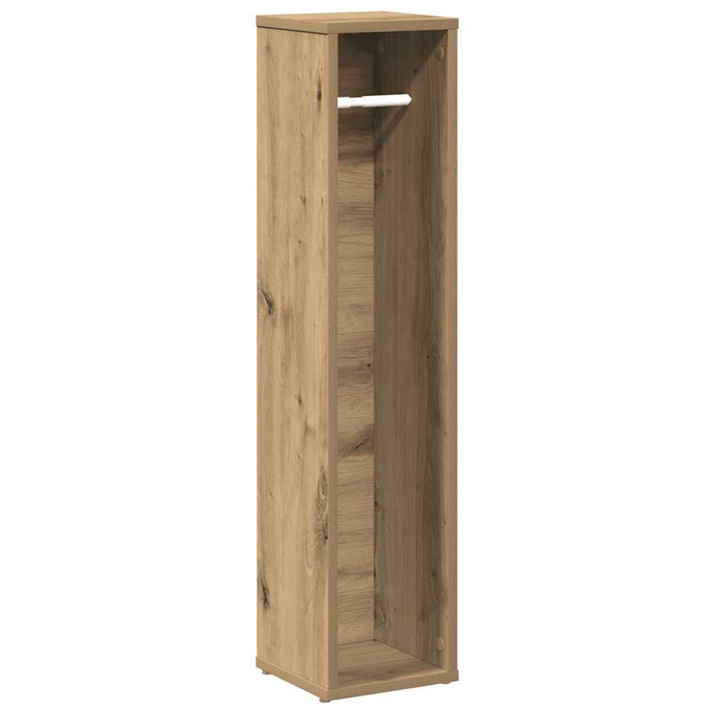 Produktbild för Badrumsskåp med rullhållare hantverksmässig ek 20,5x20x90 cm