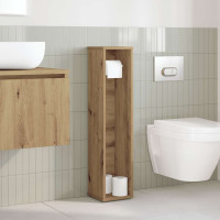 Produktbild för Badrumsskåp med rullhållare hantverksmässig ek 20,5x20x90 cm