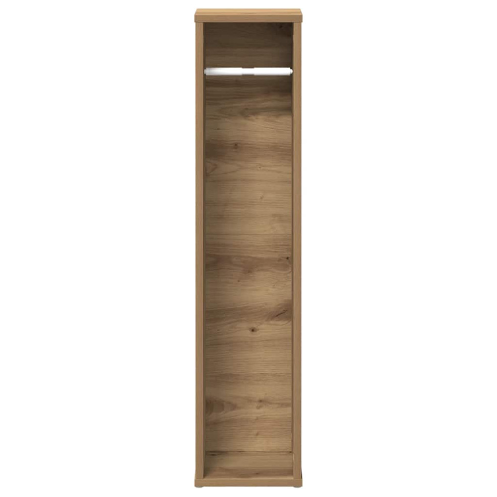 Produktbild för Badrumsskåp med rullhållare hantverksmässig ek 20,5x20x90 cm