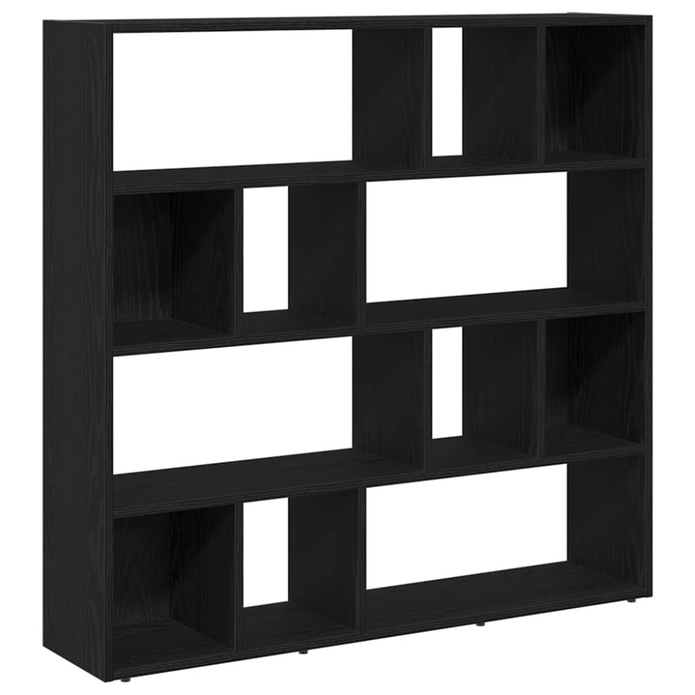 Produktbild för Bokskåp/rumsavdelare svart ek 105x24x102 cm