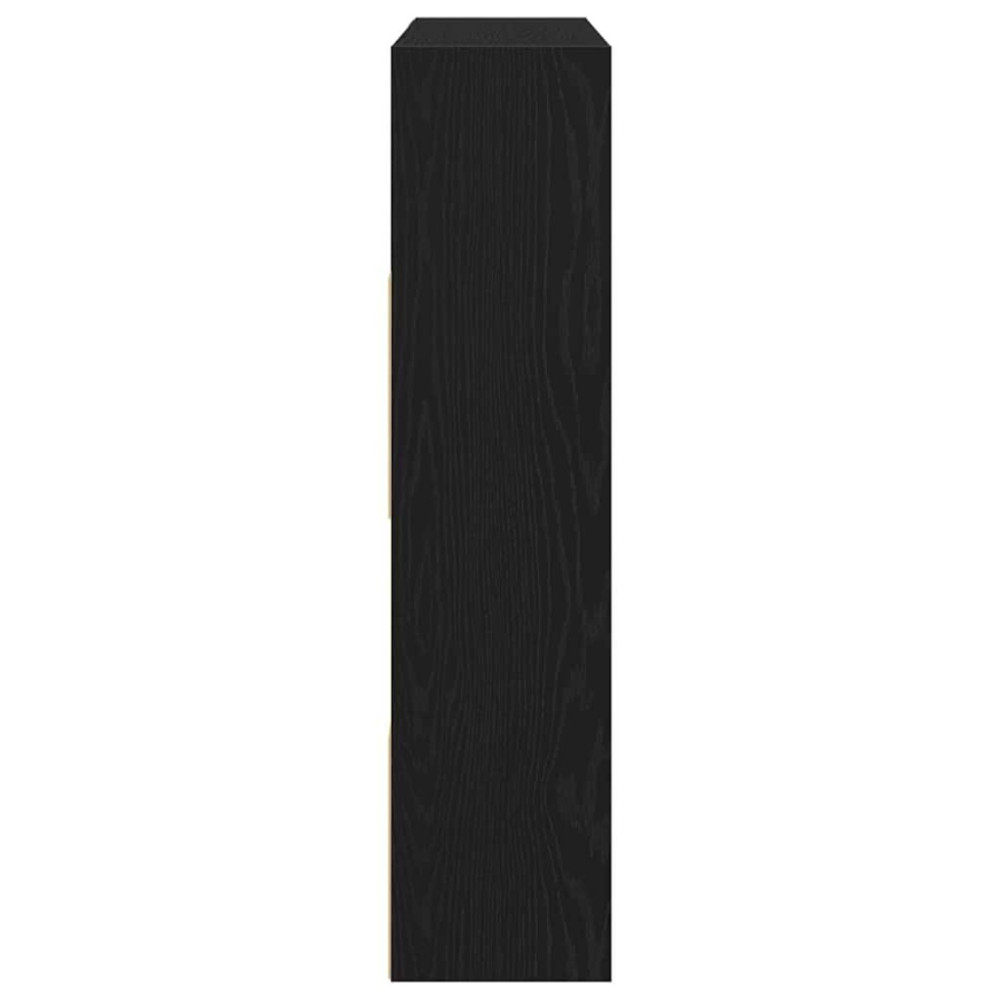 Produktbild för Bokskåp/rumsavdelare svart ek 105x24x102 cm