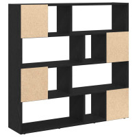 Produktbild för Bokskåp/rumsavdelare svart ek 105x24x102 cm