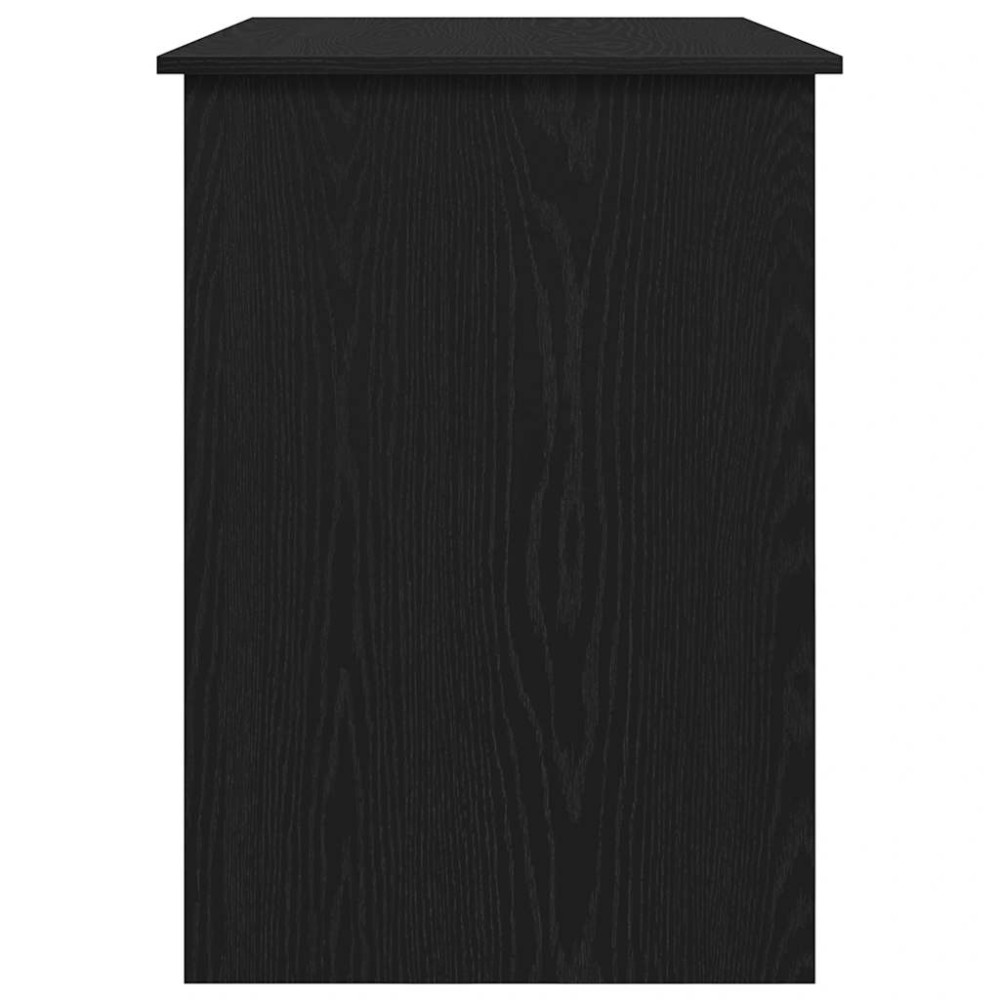 Produktbild för Skrivbord svart ek 100x55x75 cm konstruerat trä