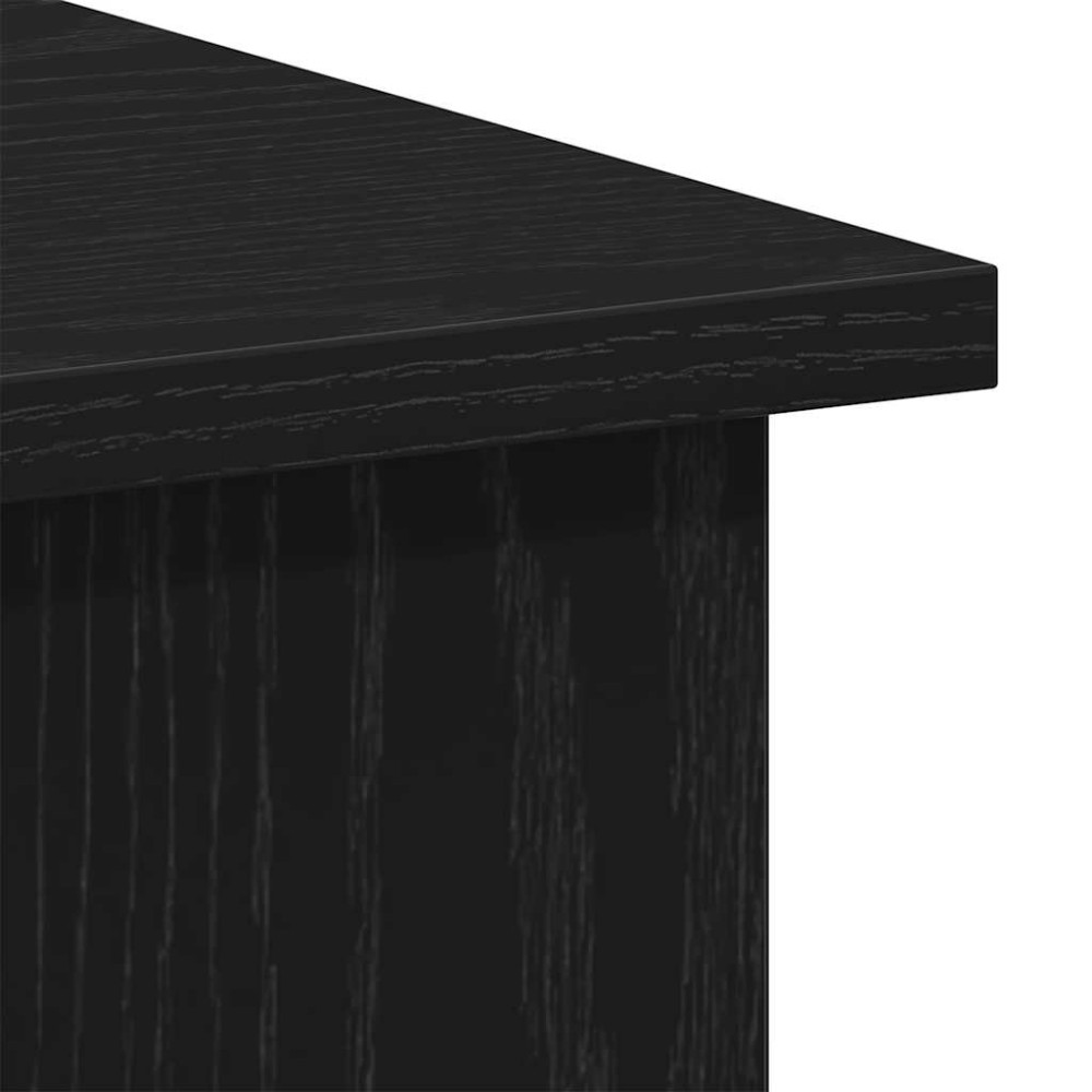 Produktbild för Skrivbord svart ek 100x55x75 cm konstruerat trä