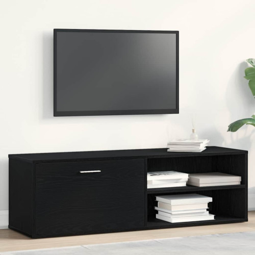 vidaXL TV-skåp svart ek 120x34x37 cm konstruerat trä - Tv-Bänkar