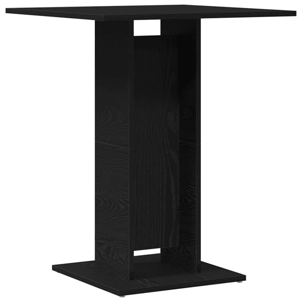 Produktbild för Bistrobord svart ek 60x60x75 cm konstruerat trä