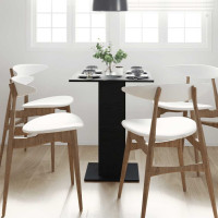 Produktbild för Bistrobord svart ek 60x60x75 cm konstruerat trä