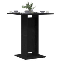 Produktbild för Bistrobord svart ek 60x60x75 cm konstruerat trä