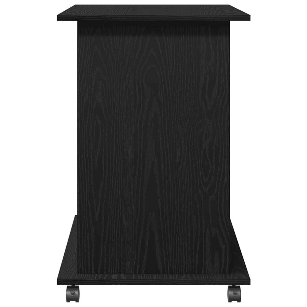 Produktbild för Datorskrivbord svart ek 80x50x75 cm konstruerat trä