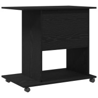 Produktbild för Datorskrivbord svart ek 80x50x75 cm konstruerat trä