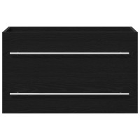 Produktbild för Diskbänkskåp svart ek 80x38,5x48 cm konstruerat trä