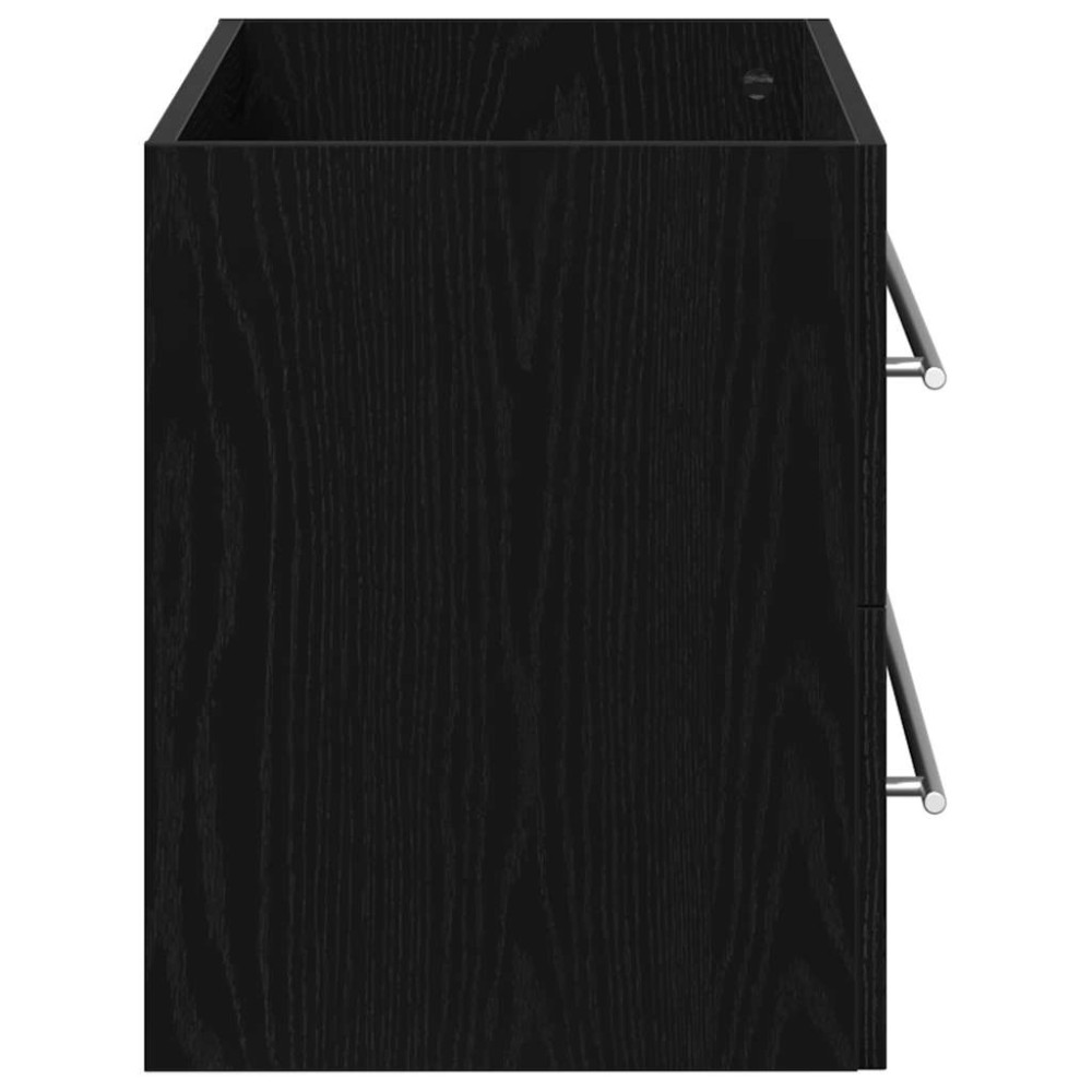 Produktbild för Diskbänkskåp svart ek 80x38,5x48 cm konstruerat trä