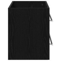 Produktbild för Diskbänkskåp svart ek 80x38,5x48 cm konstruerat trä