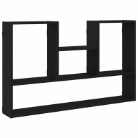 Produktbild för Vägghylla svart ek 99x15x60 cm konstruerat trä