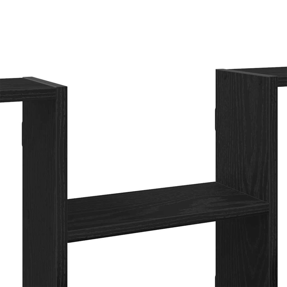 Produktbild för Vägghylla svart ek 99x15x60 cm konstruerat trä