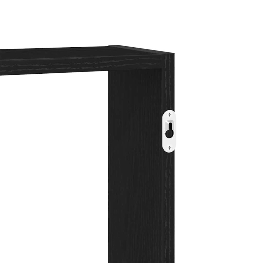 Produktbild för Vägghylla svart ek 99x15x60 cm konstruerat trä