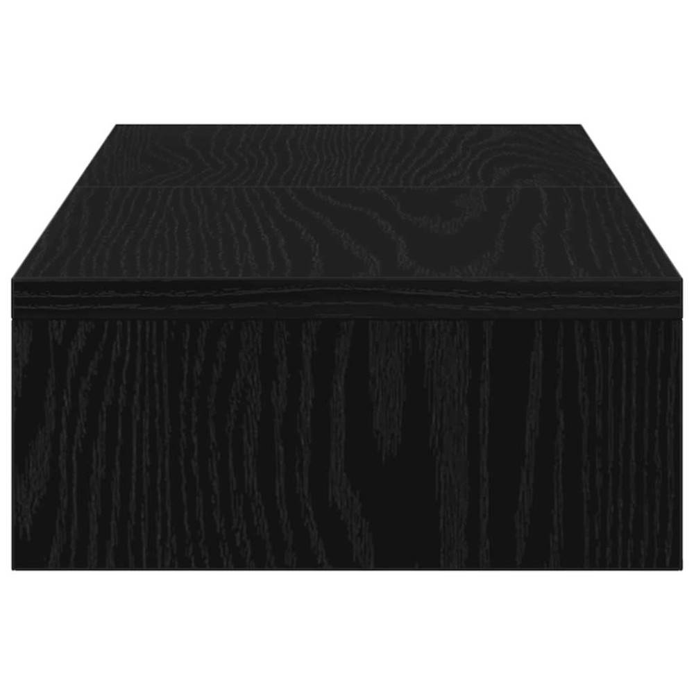 Produktbild för Monitorstativ justerbart svart ek 60x24x10,5 cm konstruerat trä