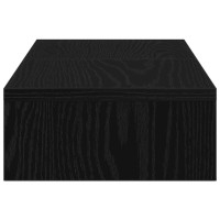 Produktbild för Monitorstativ justerbart svart ek 60x24x10,5 cm konstruerat trä