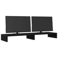 Produktbild för Monitorstativ svart ek 100x27x10 cm konstruerat trä
