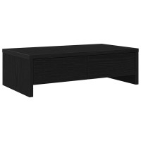 Produktbild för Monitorstativ med lådor svart ek 50x27x15 cm konstruerat trä