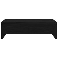 Produktbild för Monitorstativ med lådor svart ek 50x27x15 cm konstruerat trä