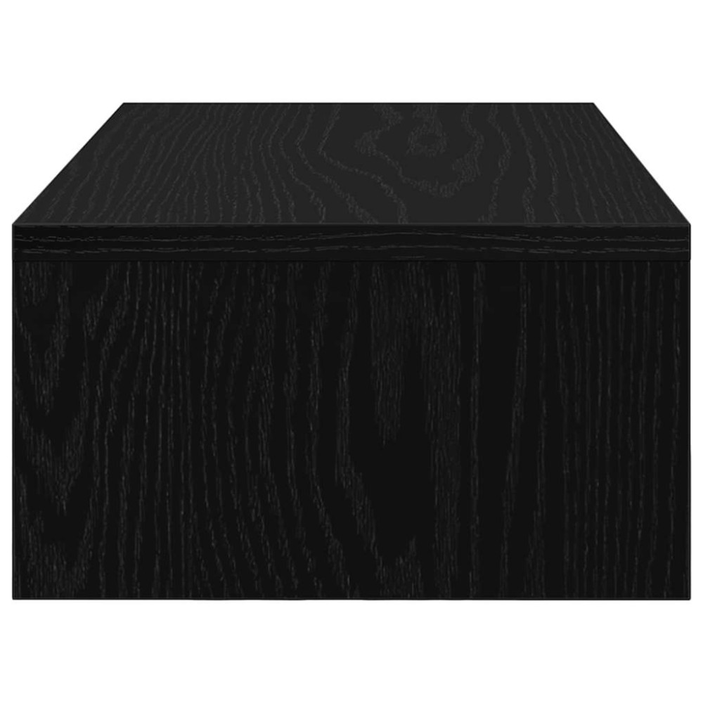 Produktbild för Monitorstativ med lådor svart ek 50x27x15 cm konstruerat trä
