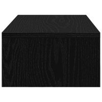 Produktbild för Monitorstativ med lådor svart ek 50x27x15 cm konstruerat trä