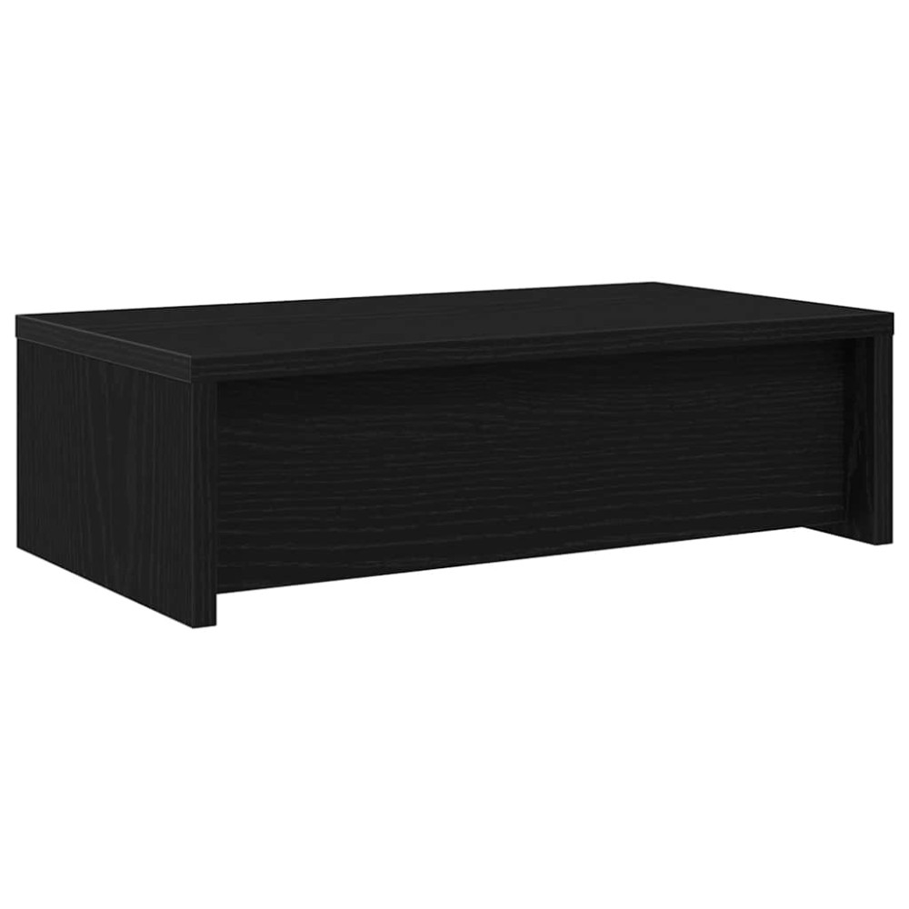 Produktbild för Monitorstativ med lådor svart ek 50x27x15 cm konstruerat trä