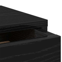 Produktbild för Monitorstativ med lådor svart ek 50x27x15 cm konstruerat trä