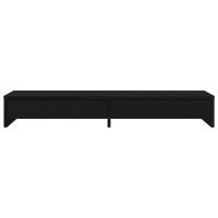 Produktbild för Monitorstativ med lådor svart ek 100x27x15cm konstruerat trä
