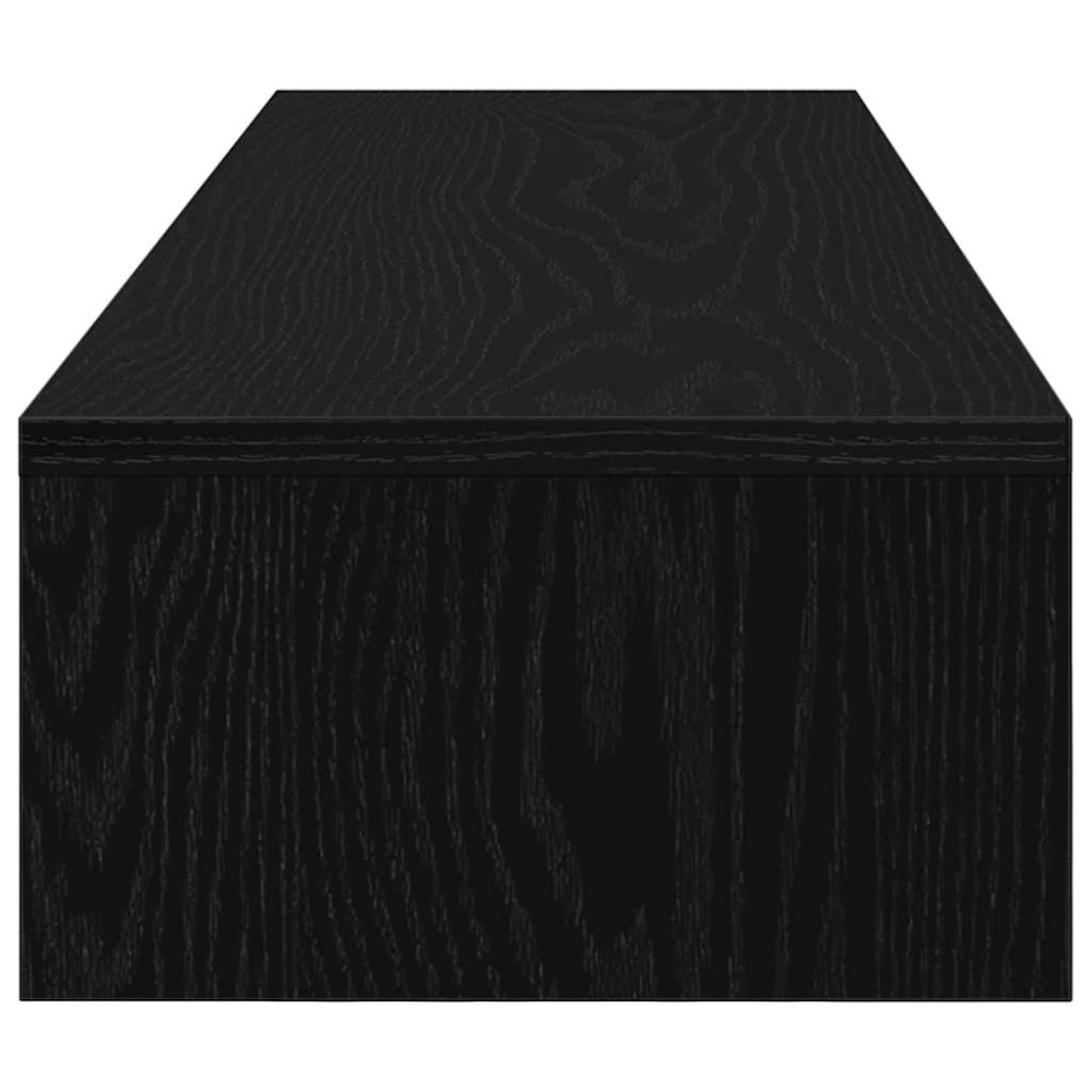 Produktbild för Monitorstativ med lådor svart ek 100x27x15cm konstruerat trä