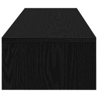 Produktbild för Monitorstativ med lådor svart ek 100x27x15cm konstruerat trä