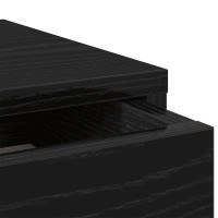Produktbild för Monitorstativ med lådor svart ek 100x27x15cm konstruerat trä