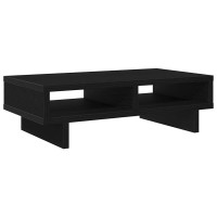 Produktbild för Monitorstativ svart ek 50x27x15 cm konstruerat trä