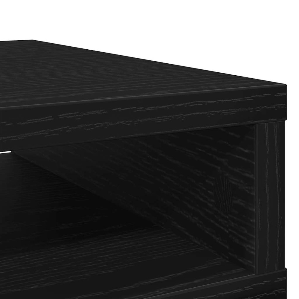 Produktbild för Monitorstativ svart ek 50x27x15 cm konstruerat trä