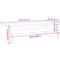 Produktbild för Monitorstativ svart ek 54x22x15 cm konstruerat trä