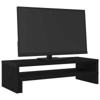 Produktbild för Monitorstativ svart ek 54x22x15 cm konstruerat trä