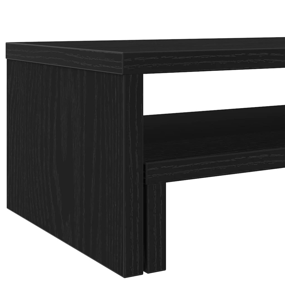 Produktbild för Monitorstativ svart ek 54x22x15 cm konstruerat trä