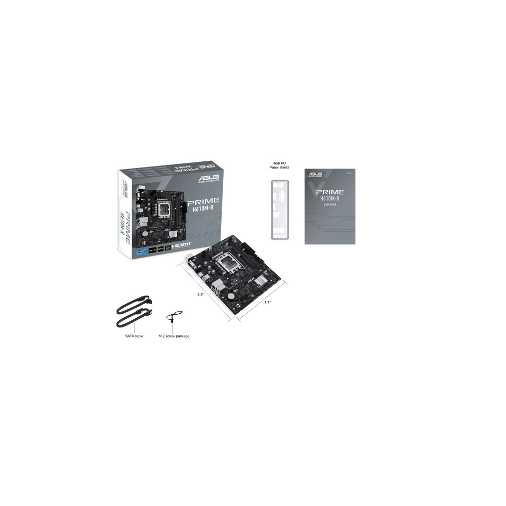 Produktbild för ASUS PRIME H610M-R-SI - moderkort - micro ATX - LGA1700-uttag - H610