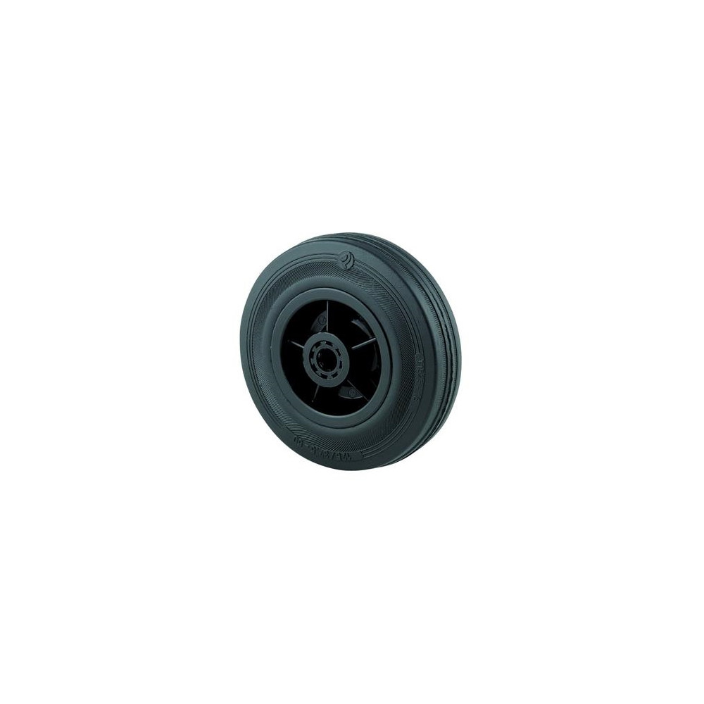Produktbild för Tente lösa hjul svart massiv gummi Ø125x37 mm Ø12xNL44,4 rul...