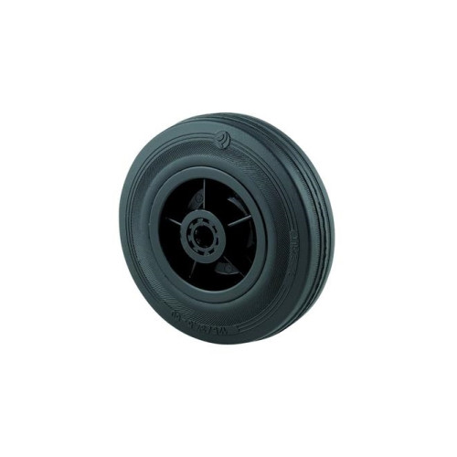 Tente Tente lösa hjul svart massiv gummi Ø125x37 mm Ø12xNL44,4 rul...