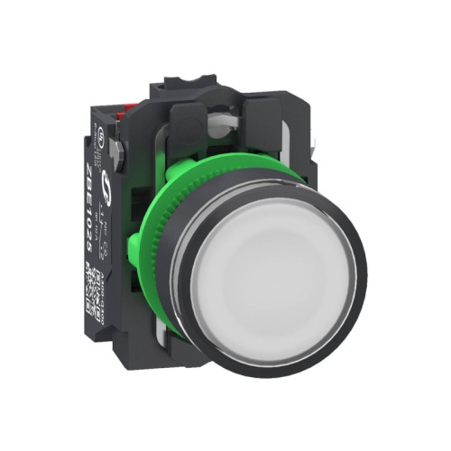 SCHNEIDER ELECTRIC Harmony lampinsats komplett i plast med LED och plan tryckyt...