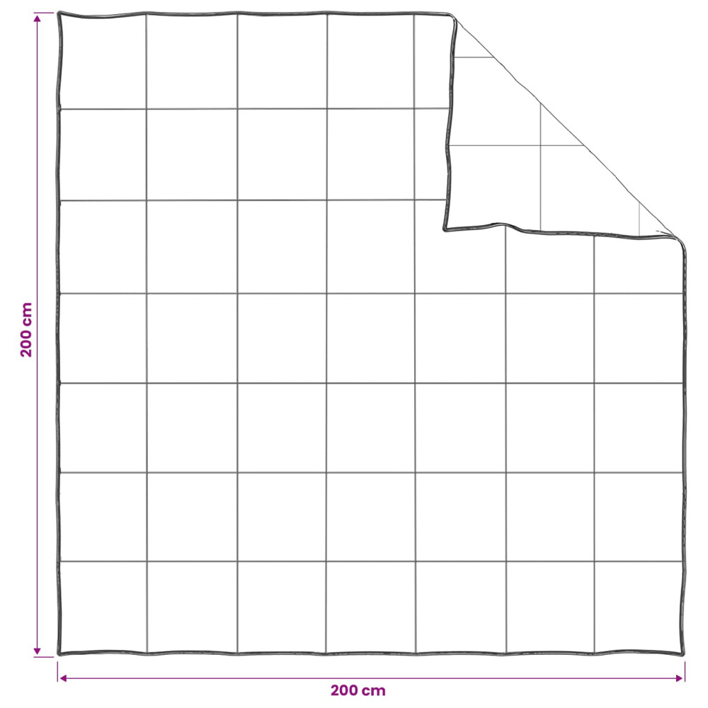 Produktbild för Täcksätt med kudde Vit 200 x 200 cm Bomull, Bambu, Polyester