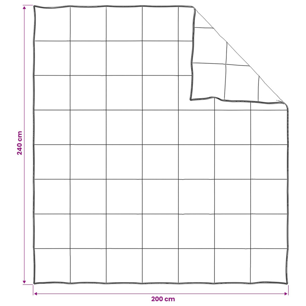 Produktbild för Täcksätt med kudde Vit 200 x 240 cm Bomull, Bambu, Polyester