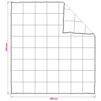 Produktbild för Täcksätt med kudde Vit 200 x 240 cm Bomull, Bambu, Polyester