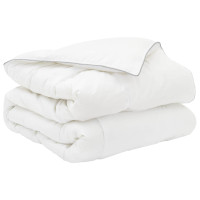 Produktbild för Täcksätt med kudde Vit 155 x 220 cm Bomull, Bambu, Polyester