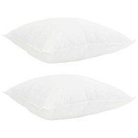 Produktbild för Täcksätt med kudde Vit 155 x 220 cm Bomull, Bambu, Polyester