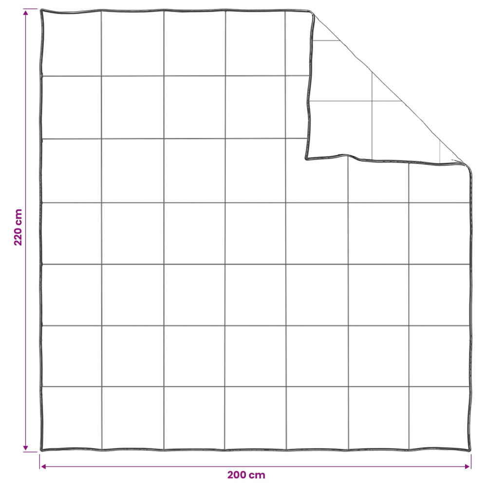 Produktbild för Täcksätt med kudde Vit 200 x 220 cm Bomull, Bambu, Polyester